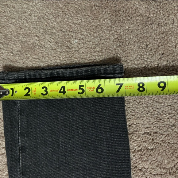 (SOLD) Abercrombie Black/dark grey wash 90s straight ultra high rise curve love - Picture 6 of 7
